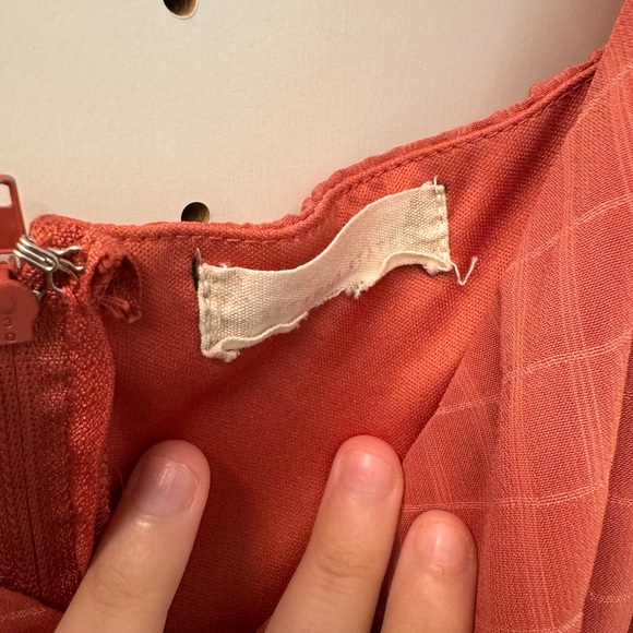 Dusty rose coloured plaid romper - Picture 7 of 7